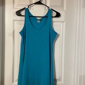Blue hi-low dress. Size L.